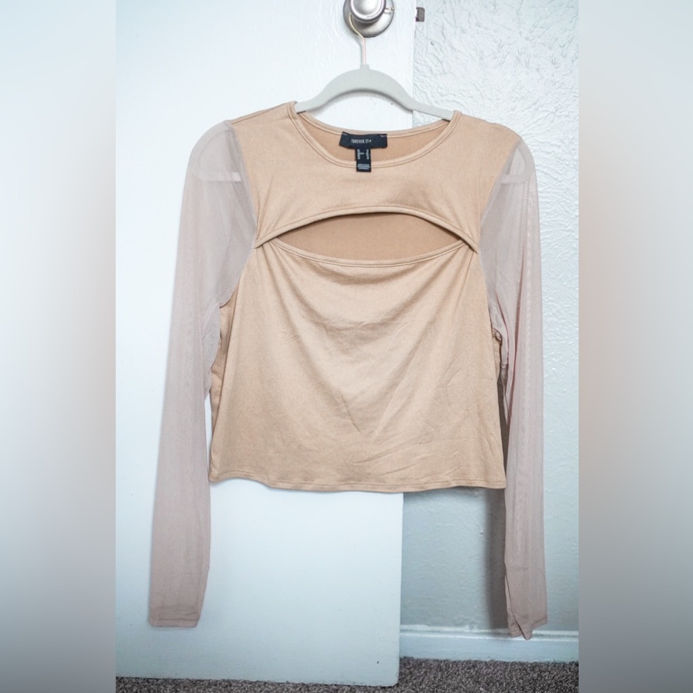 Plus Size Forever21 Peekaboo Crop Top 1X